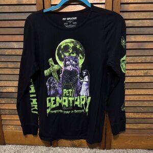 Torrid Black and Green Graphic Long Sleeve Tee pet semetary horror